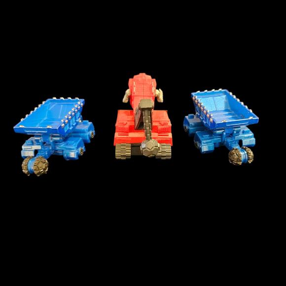Hot Wheels DinoTrux Ton-Ton & Dozer Crane Die-Cast Lot of 3 Figures 2015 - Picture 4 of 7